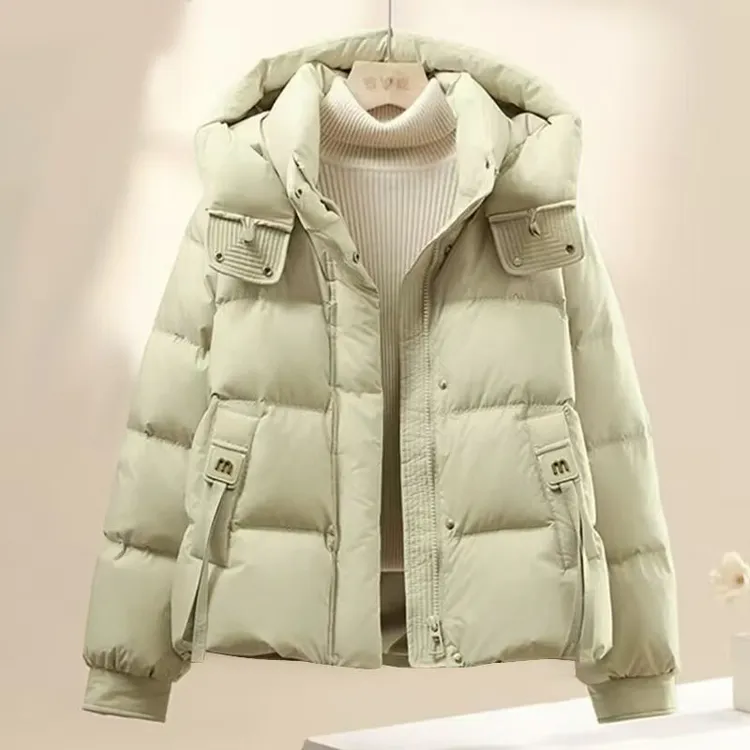 冬季连帽2025新款加厚短款棉服韩版棉服宽松保暖外套棉袄棉衣防寒