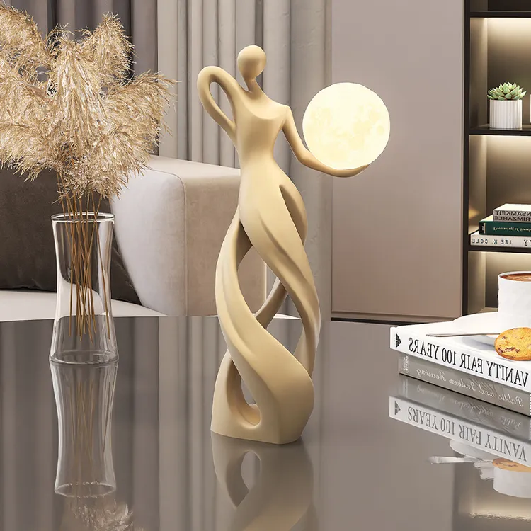 床头小夜灯生日礼物艺术人物抽象摆件客厅电视柜酒柜装饰品卧室