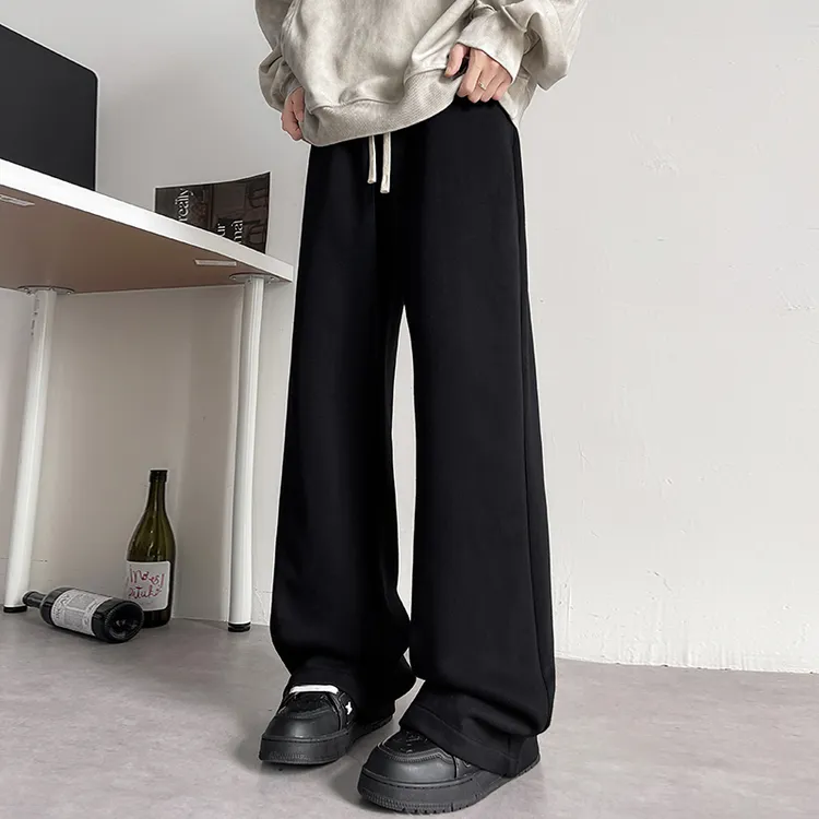 BIGTREES冬季新款时尚百搭直筒宽松潮流休闲裤长裤