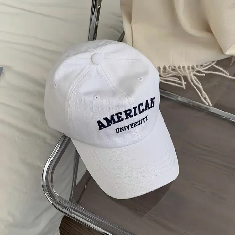 韩式新款弯檐棒球帽女夏款韩版显脸小软顶有型宽帽檐深顶鸭舌帽潮