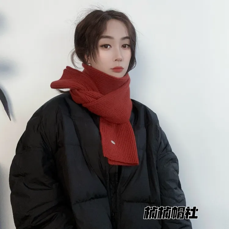 冬季人手一条兔绒羊毛混纺围巾女时尚韩版简约气质百搭围脖学生男