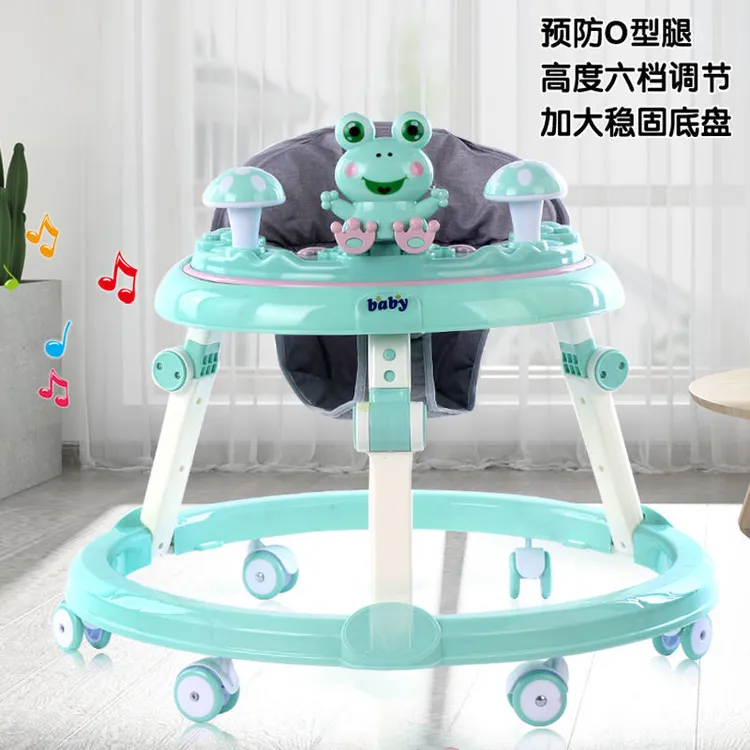 婴儿学步车防o型腿多功能防侧翻推车6-18个月宝宝可坐可推学行车