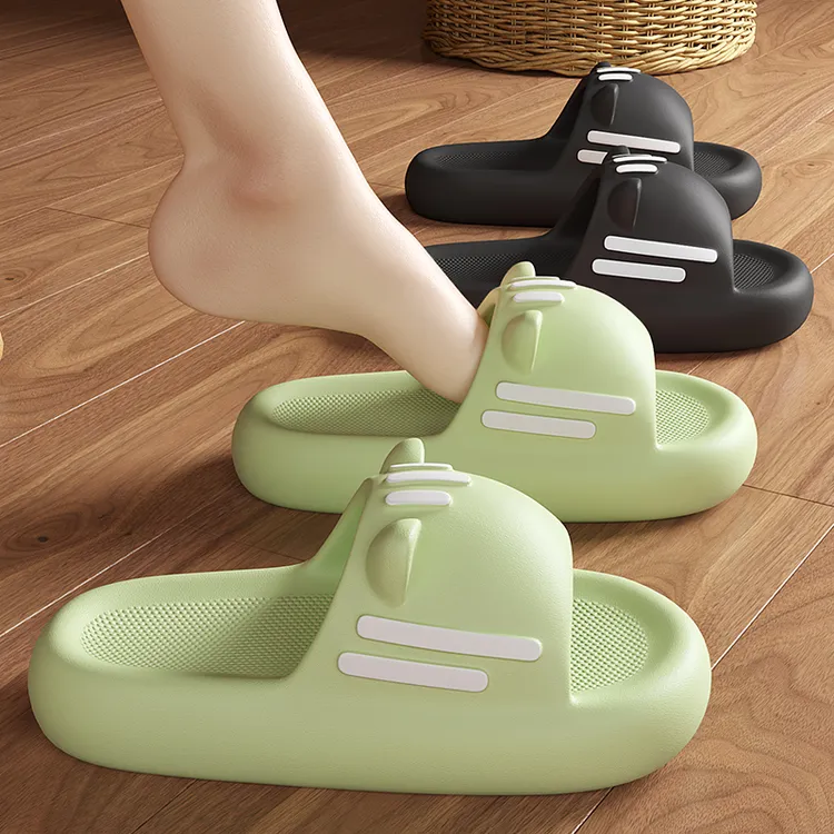 踩屎感拖鞋女夏季外穿2023新款厚底居家用室内防滑可爱猫咪凉拖男