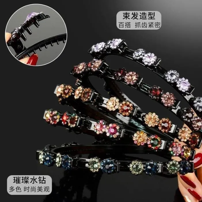 诗泊雅发箍碎发神器刘海固定神器造型编织带齿防滑编发头发头箍