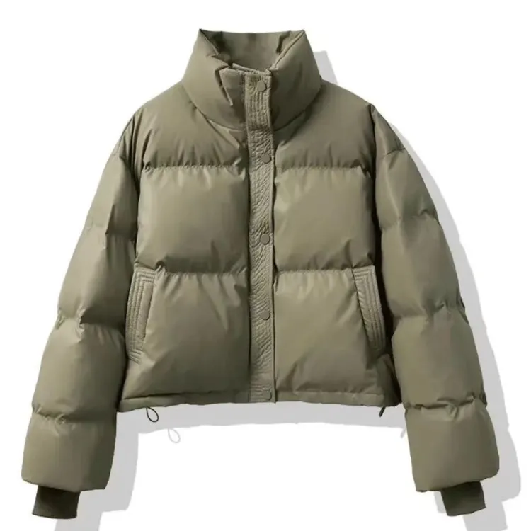 2025年新款免洗PU皮棉服保暖宽松立领加厚防风短款百搭百搭时尚