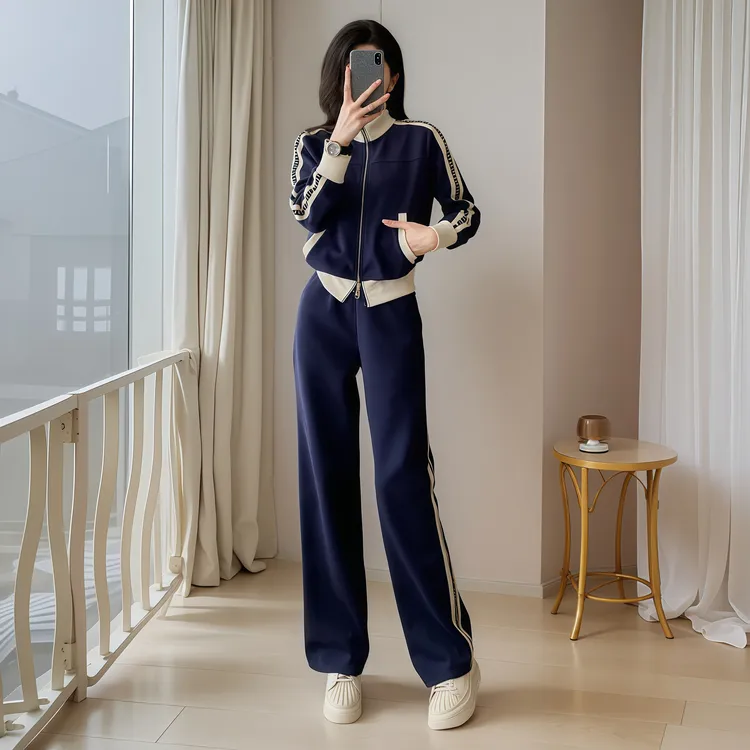 欧货2024新款入秋一整套衣服女减龄休闲套装遮肚藏肉巨显瘦两件套