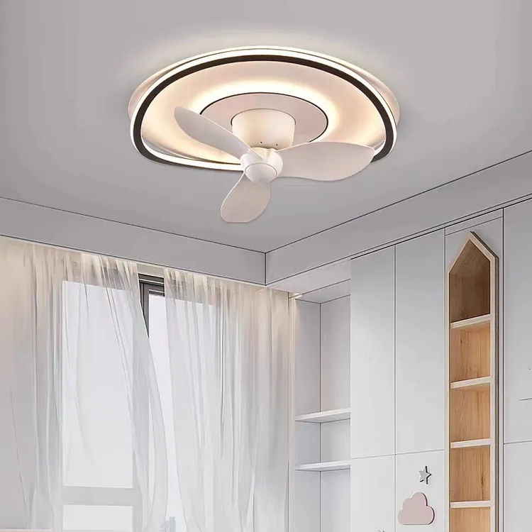 【壹嘉照明】简约造型卧室摇头风扇吸顶灯