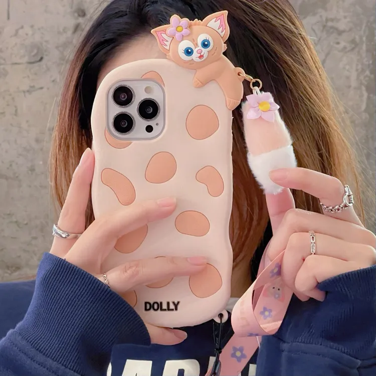 (适用苹果oppo华为vivo)卡通玲娜贝儿可爱小熊iPhone15硅胶手机壳