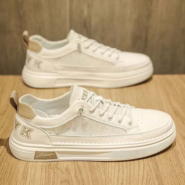 男鞋子夏季不闷脚网面透气百搭高级感休闲板鞋时尚学生防臭小白鞋