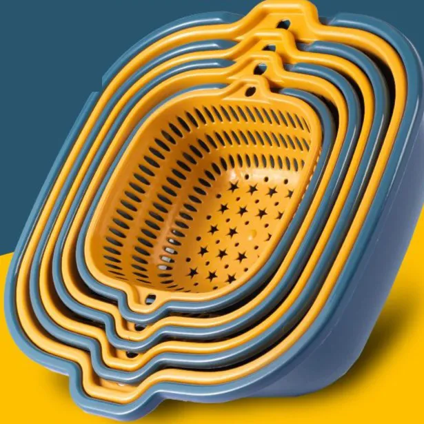 双层镂空水果盆洗水果沥水篮家用水果篮大号果盘创意厨房洗菜篮