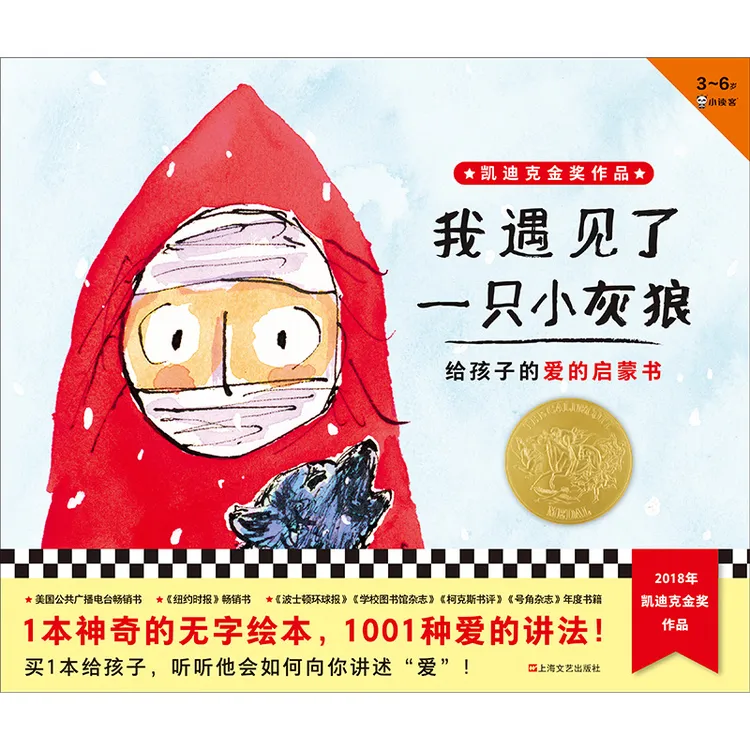 小读客 我遇见了一只小灰狼绘本  神奇的无字书 1001种爱的讲法幼