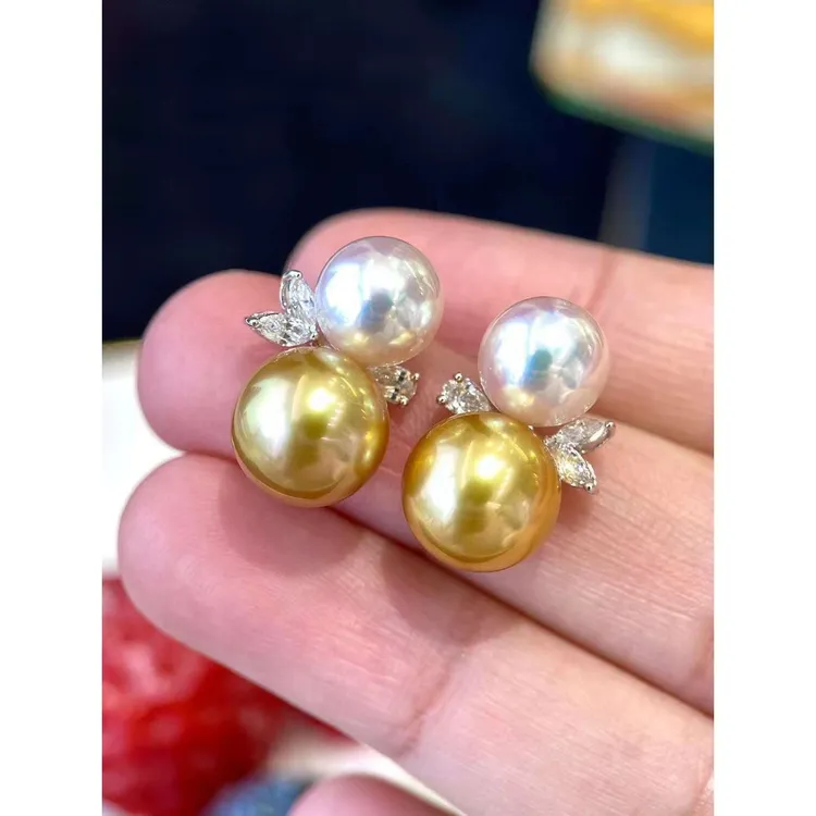 耳饰气质仿珍珠镶嵌优雅轻奢耳钉时尚配饰经典百搭饰品真金
