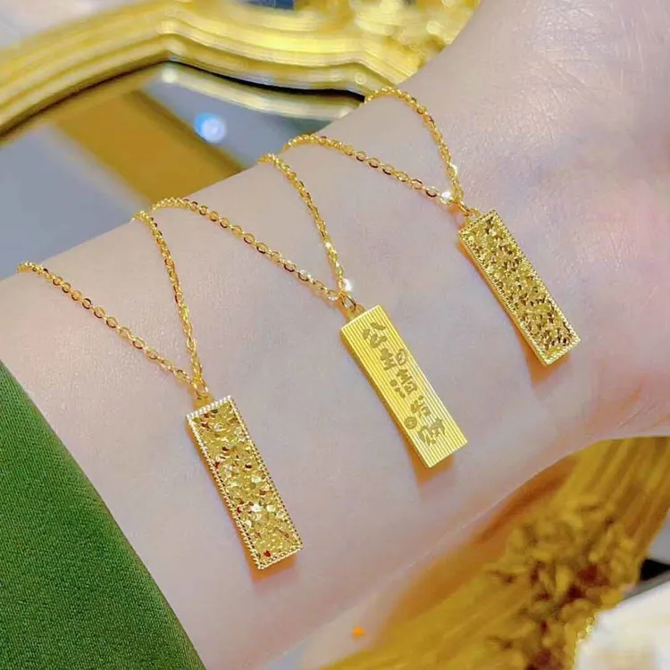 项链小众金色鱼鳞公主请发财坠子时尚气质百搭高级感经国风