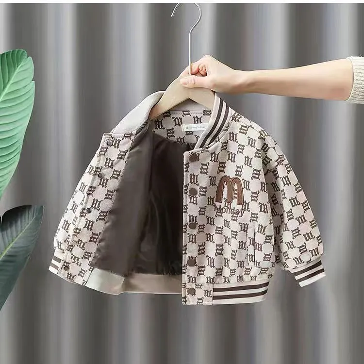 秋款儿童外套休闲洋气男童长袖棒球服韩版时尚潮装夹克帅气时髦