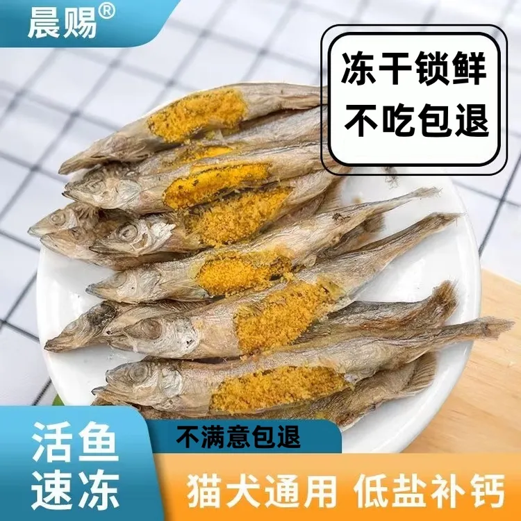 冻干多春鱼猫零食小鱼干满籽猫咪零食增肥营养脱盐幼猫粮奖励健康