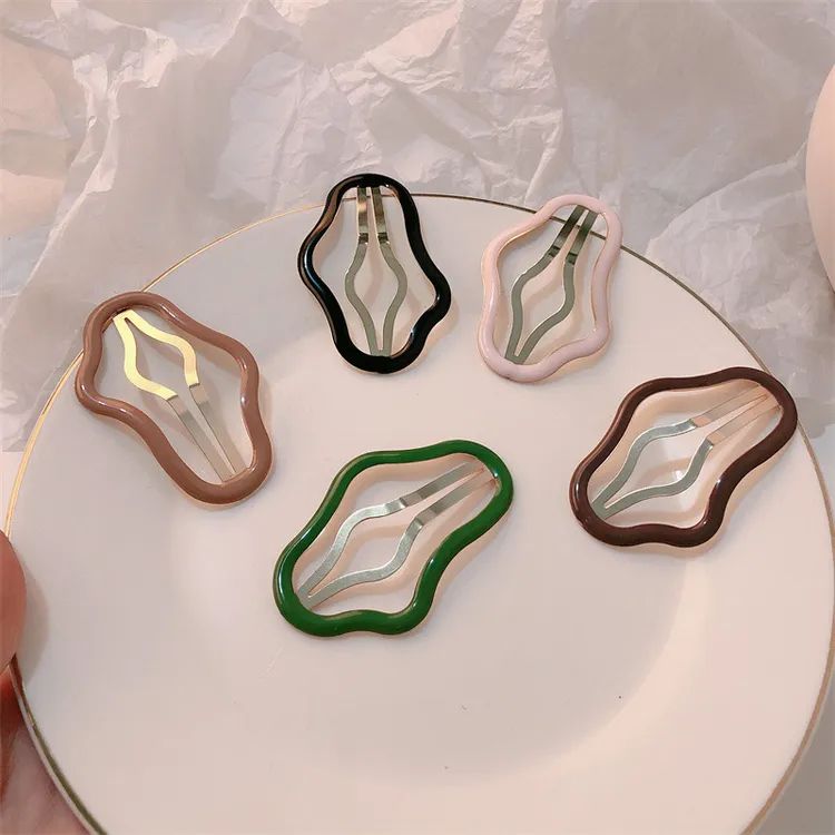 云朵状镂空碎发bb夹前额刘海一字侧边夹刘海专用小夹子后脑勺夹子