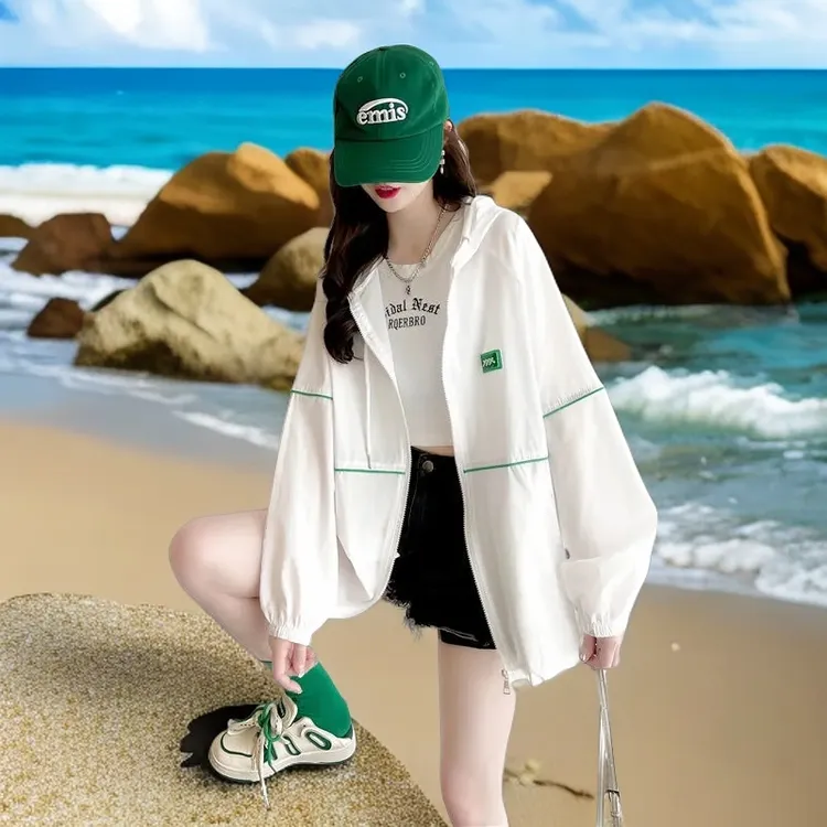 【可可专属】外套防晒衣夏季薄款连帽宽松韩版防晒服长袖运动洋气