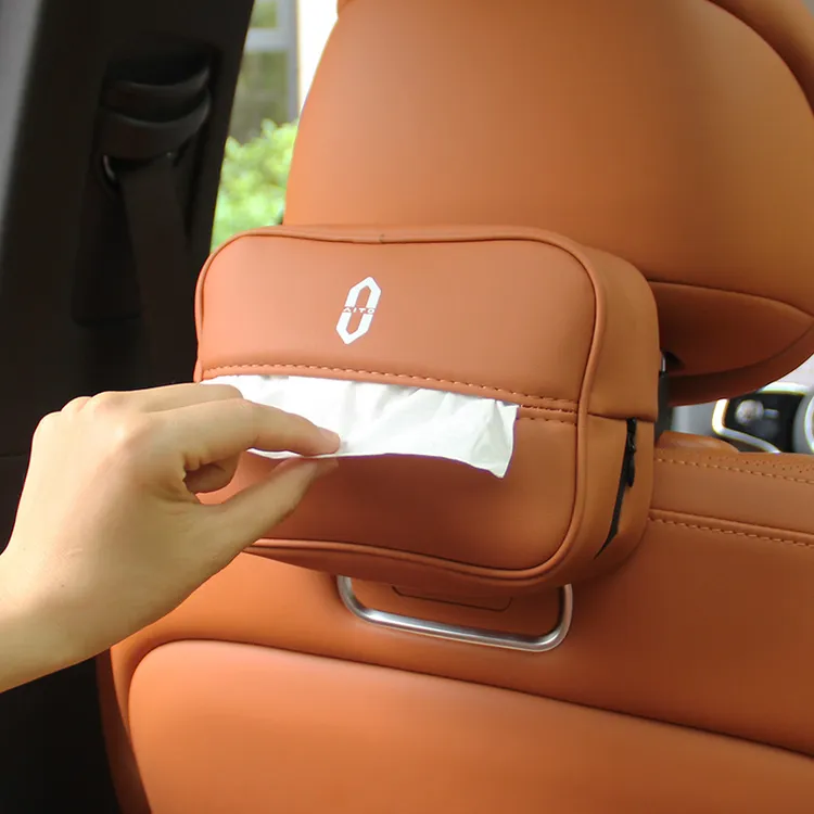 适用于AITO问界M9 M8M7纸巾盒套包车载挂式抽纸盒汽车用品大全