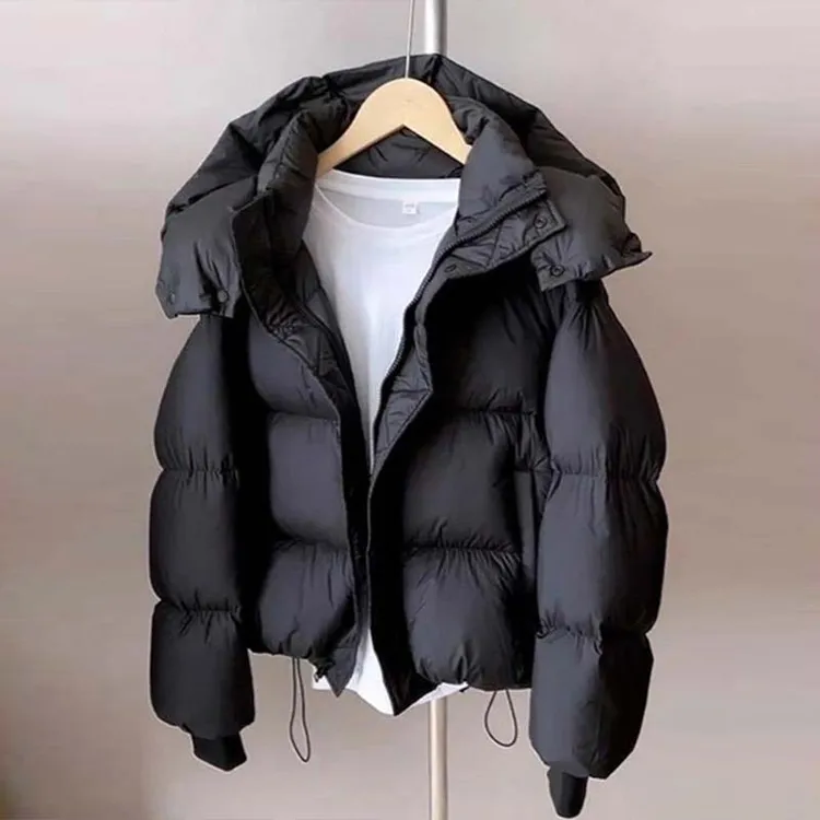 棉衣棉服女2025年新款冬季保暖加厚连帽休闲棉袄百搭时尚面包服潮