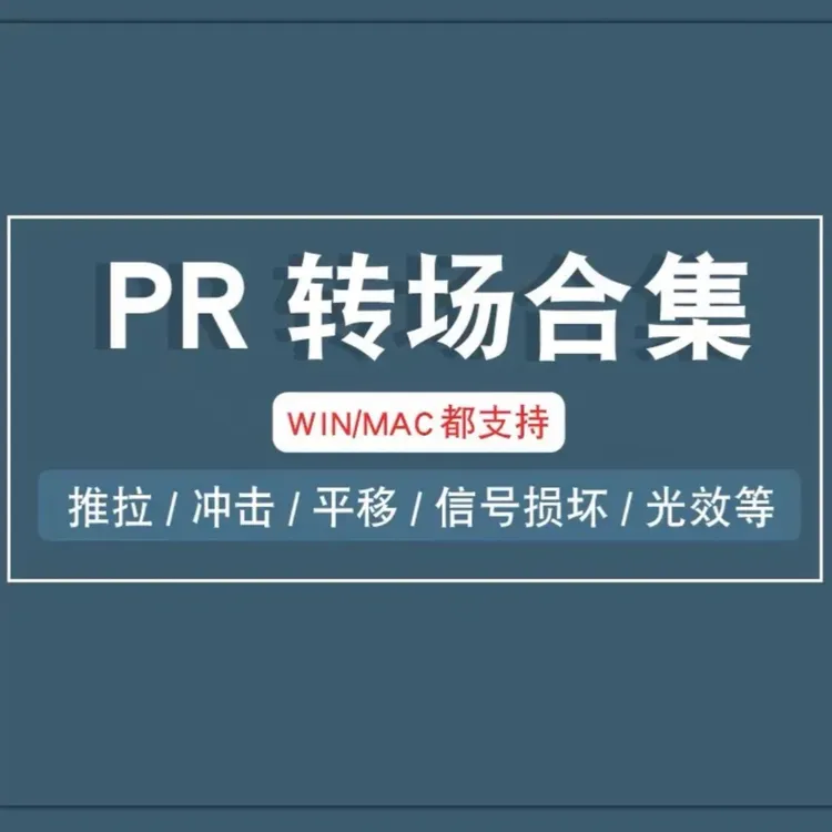 PR剪辑转场预设合集直接即可使用附安装和学习视频课程