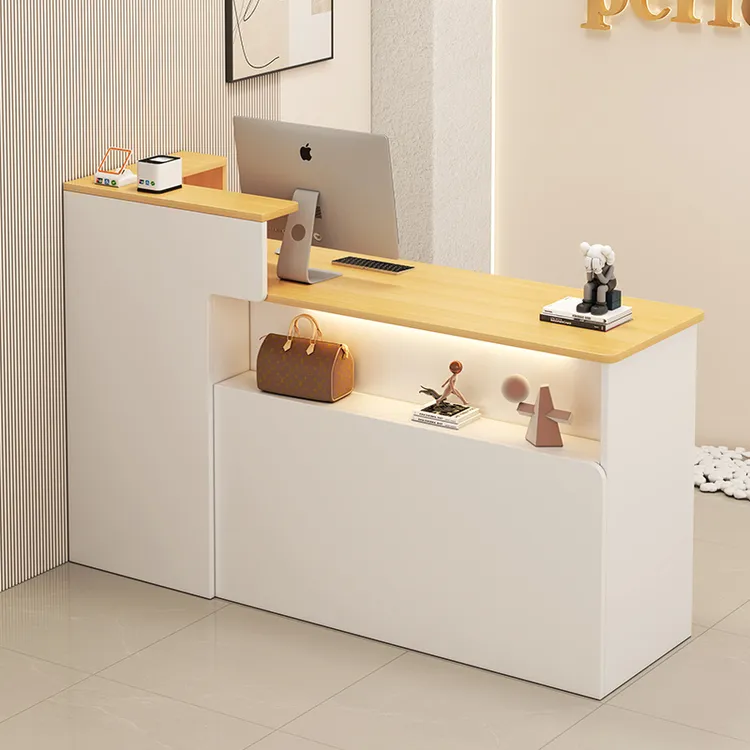 柜台简约收银台公司办公前台接待台服装店奶茶店便利店吧台柜