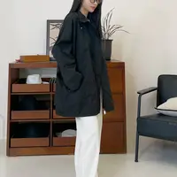 euri【冲锋衣】时尚运动潮流户外大阔版中长款立领冲锋衣-MY5182