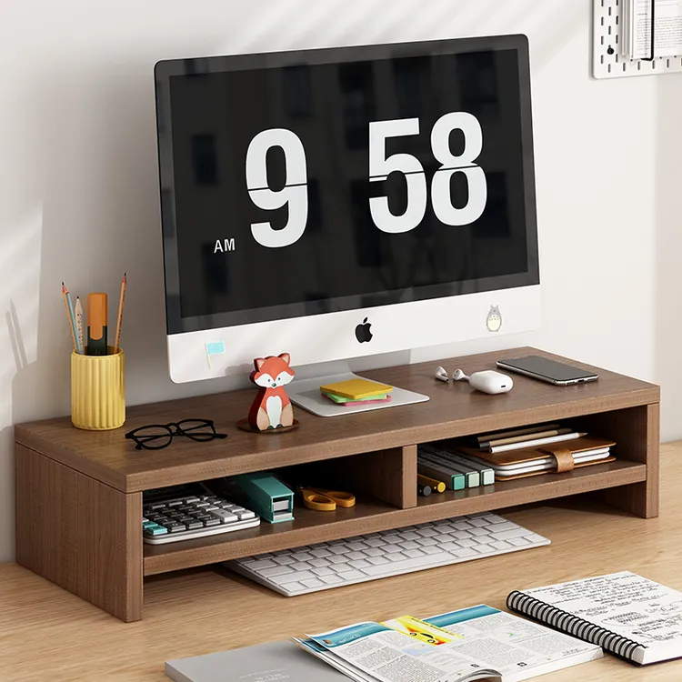 GL台式电脑增高架办公室显示器托架支撑架办公桌置物架桌面收纳架