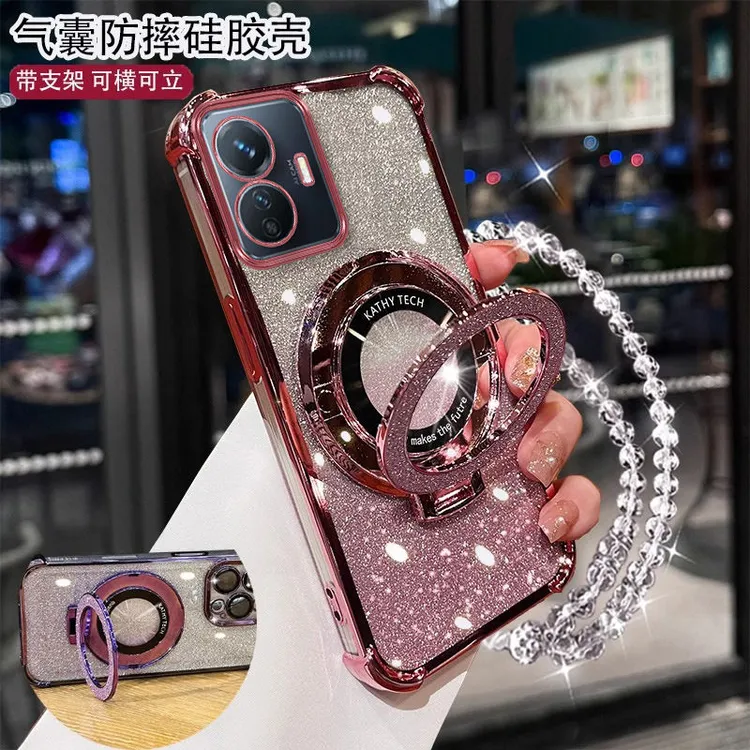 vivoY77e手机壳V2166BA带磁吸支架全包四角气囊防摔软壳男女新款