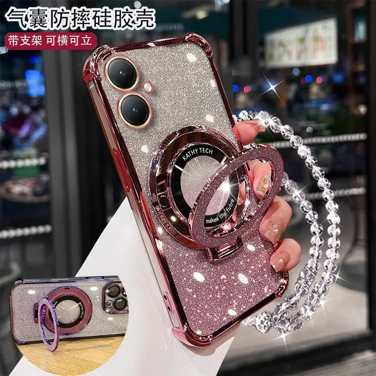 vivoY35+手机壳V2279A带磁吸支架5g全包四角气囊防摔软壳男女高级