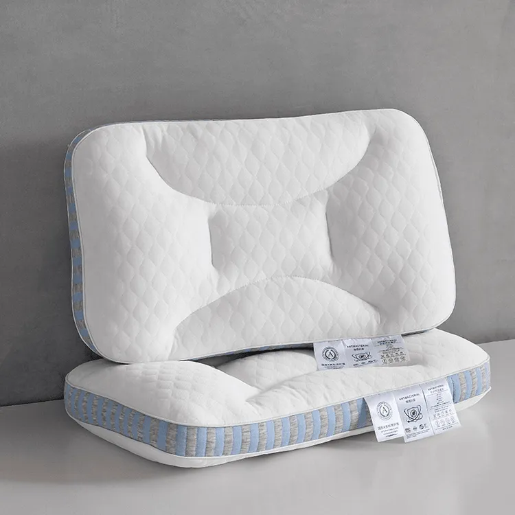 枕头枕芯护颈锥枕头针织棉枕芯透气成人单人家用学生柔软睡枕芯助