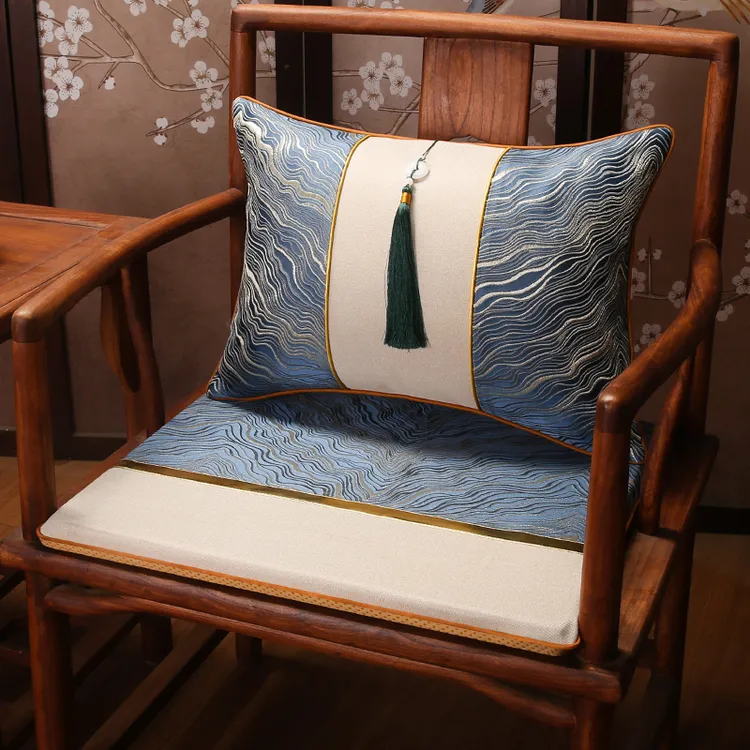 新中式红木椅子坐垫轻奢古典实木茶椅圈椅太师椅官帽椅垫防滑椅垫