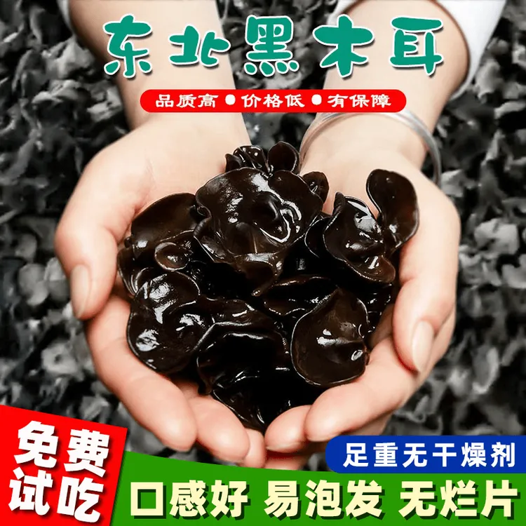 【福利】 东北秋木耳1斤包邮肉厚无根特产健康美味