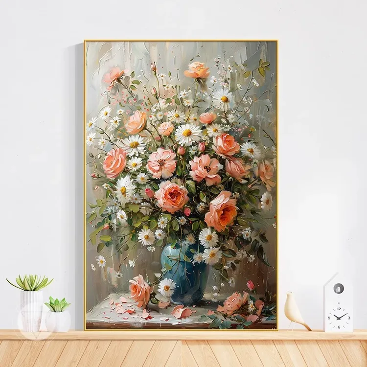 海马盛康大芬村客厅风装饰画花卉抽象壁画入户玄关卧室床头挂画