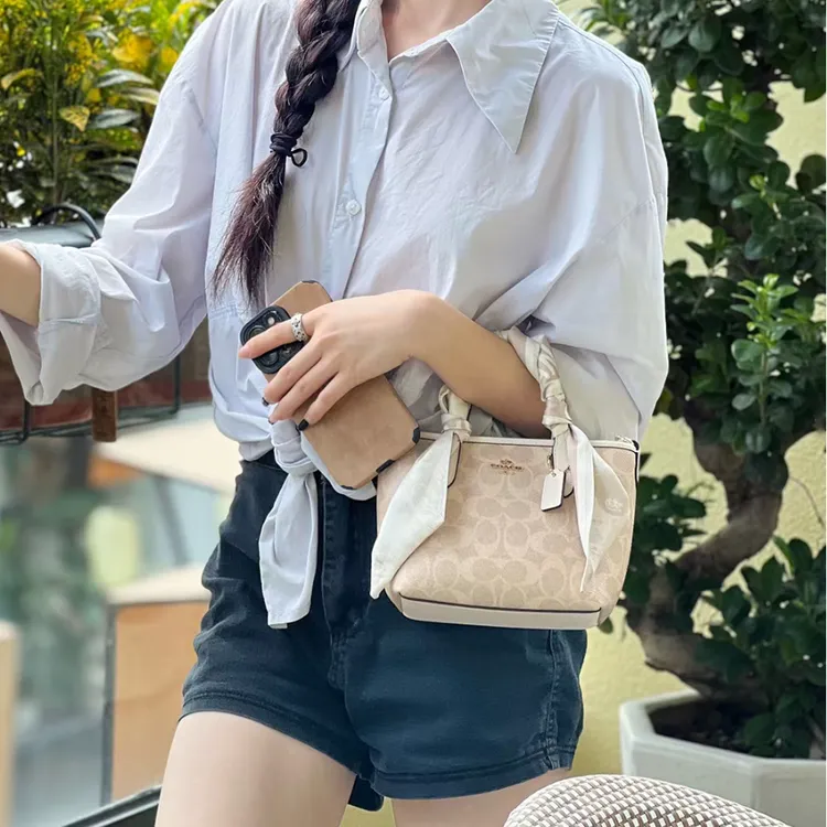 COACH/蔻驰City Mini 15 迷你托特包购物袋饺子包单肩斜挎手提包