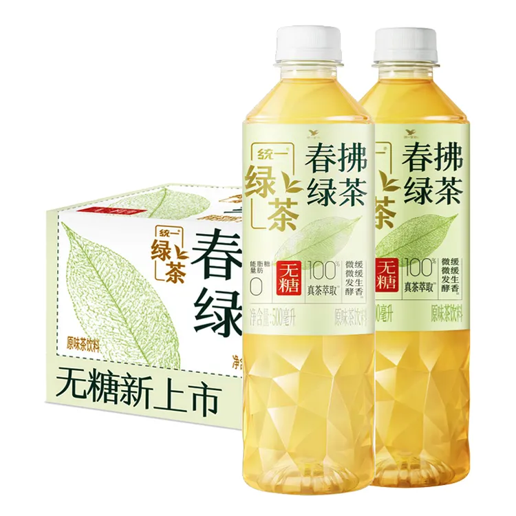 统一春拂绿茶整箱茶饮料真茶萃取0脂无糖微发酵茶饮品春拂焙茶饮