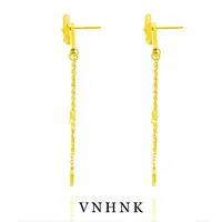 钛钢贝壳耳饰 美可儿   H45    金色气质时尚耳环