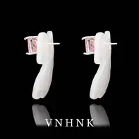 铜合金合成锆石耳饰 美可儿   F372   白色简约时尚耳环