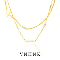 铜合金合成锆石项链 美可儿     C352  金色（43cm）时尚项链