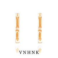 铜合金合成锆石耳饰 美可儿   Q50   玫瑰色(13mm)时尚气质耳环