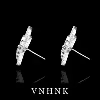 铜合金合成锆石耳饰 美可儿   H632   银色时尚气质耳环