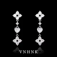 铜合金合成锆石耳饰 美可儿  K95   银色时尚气质百搭耳环