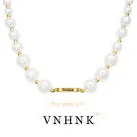 钛钢仿珍珠项链 美可儿D56白色(42cm10mm8mm6mm)时尚百搭项链