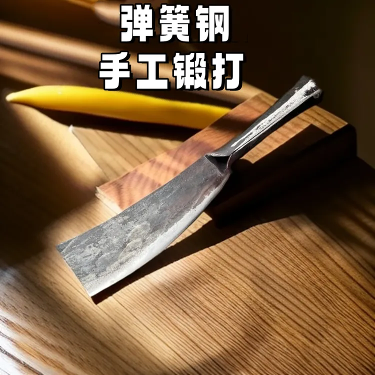 弹簧钢手工锻打柴刀一体锻打砍柴劈树结实耐用户外砍山刀