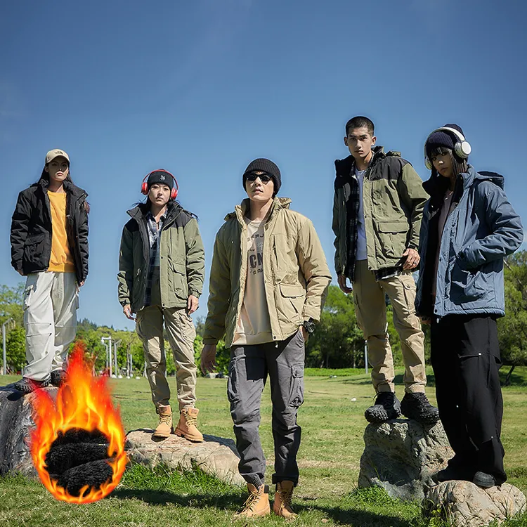 【秋冬保暖】冲锋棉衣外套加绒加厚男士棉服大码休闲户外防寒棉袄男商品图