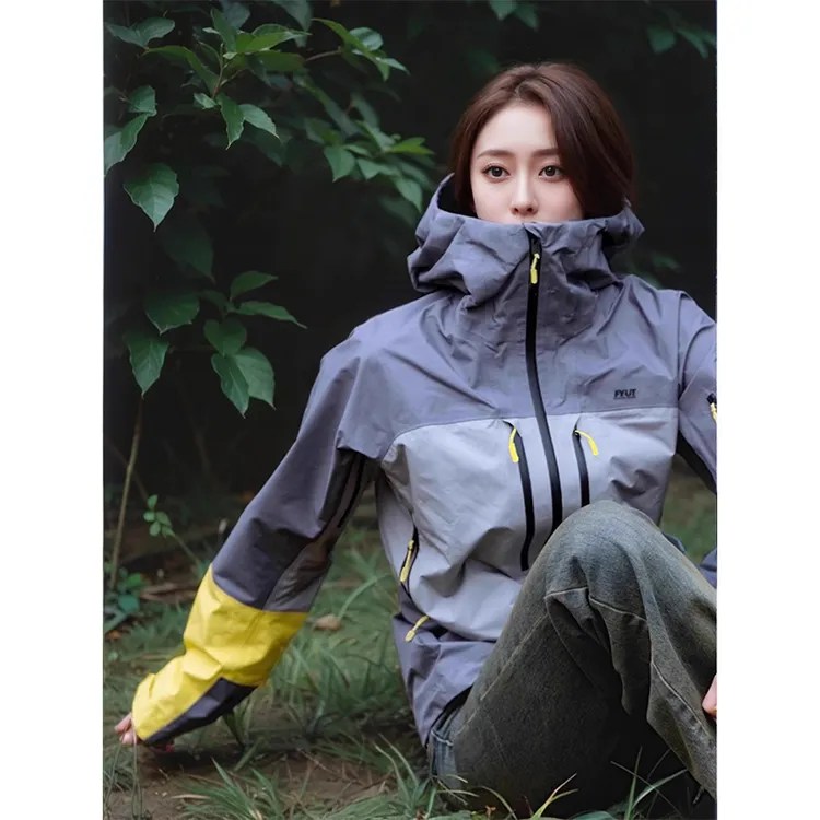 KSKM美式撞色冲锋衣女2026新款春秋户外三合一防水情侣徒步登山服