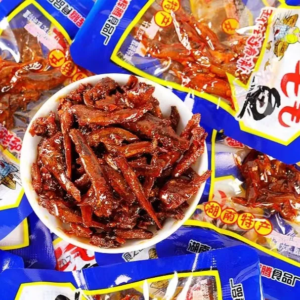 80后老式毛毛鱼食之奇味香辣有嚼劲袋装开袋即食6-8克1袋25袋包邮