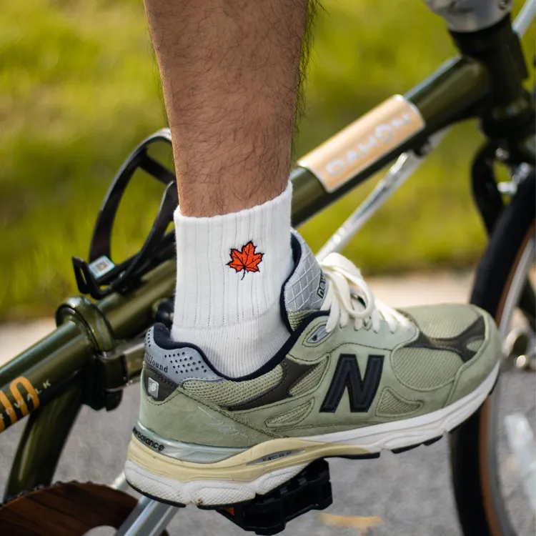 wassail原创枫叶复古运动袜潮袜中筒毛巾底棉袜男女同款袜子潮流