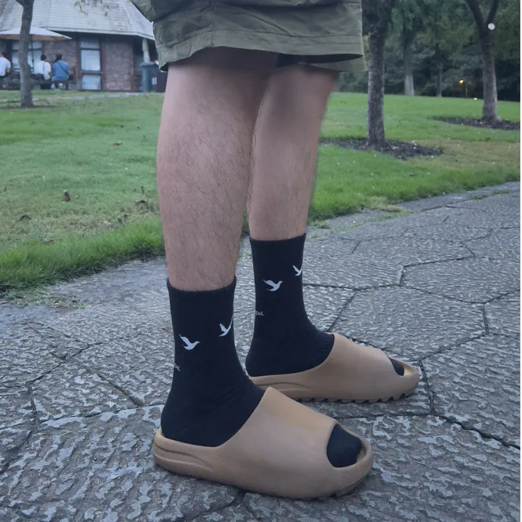 wassail原创潮流袜鸽子运动袜日系潮袜citywalk中筒袜纯棉袜子