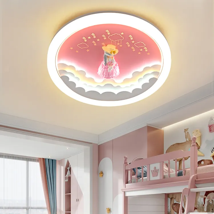 儿童房卧室灯女孩公主房间吸顶灯主卧护眼男女童2025新款广东中山