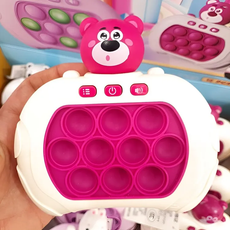 协调速推熊库洛米玩具按按乐益智训练闯关游戏机男女孩打地鼠解压